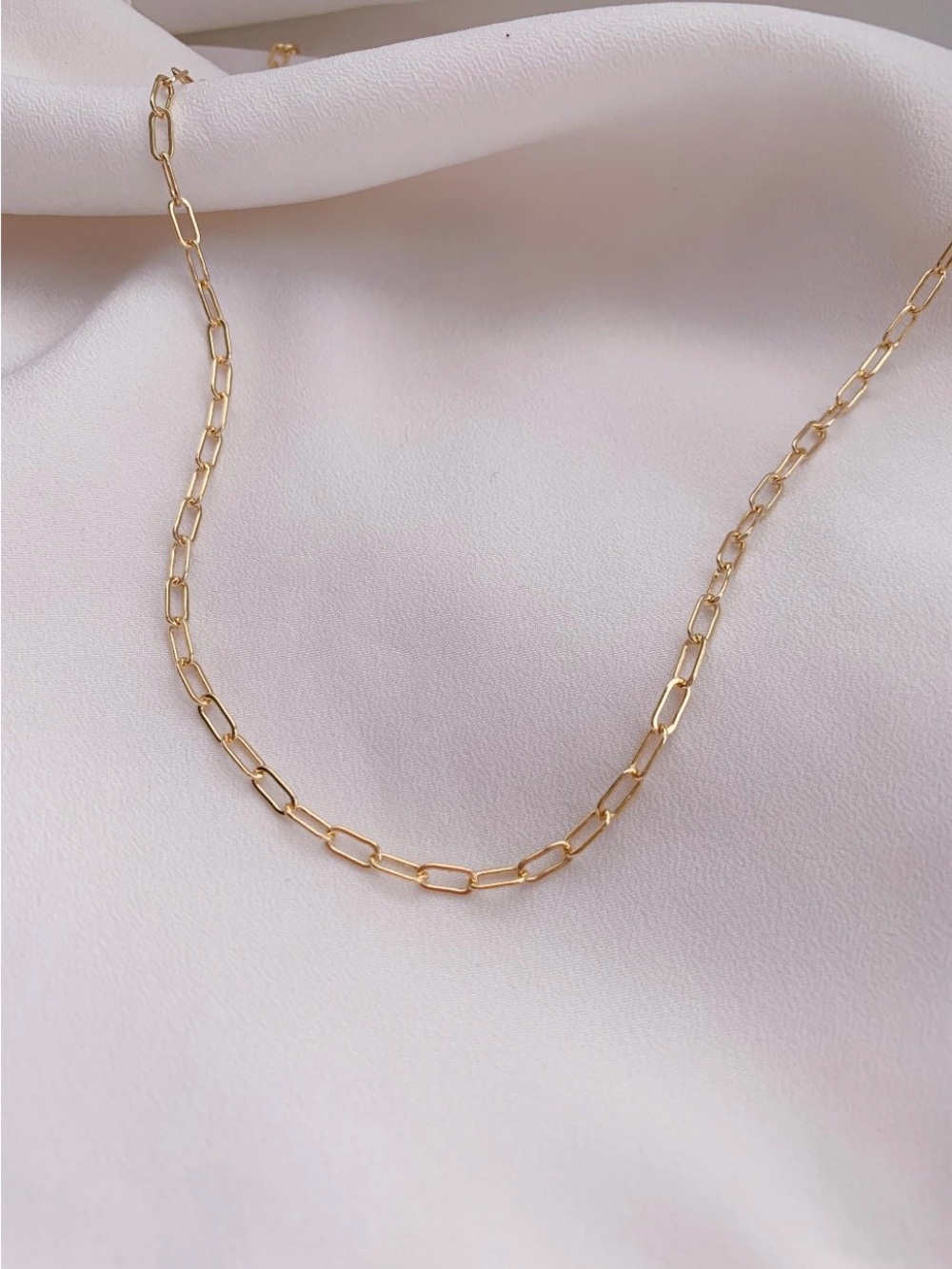 Gold Paperclip Chain Necklace - Women Jewelry
